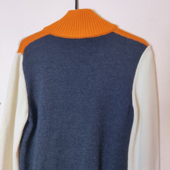 Dale of Norway Lahti Merino Wool Fair Isle 1/4 Zip Sweater Large Ski *Repaired - Picture 6 of 13